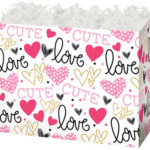 Valentine Basket Box with love and hearts