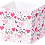 Favour Basket box with hearts and the word love