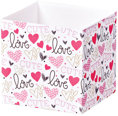Favour Basket box with hearts and the word love