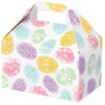 Party Favor Gable Box with Easter Eggs on it