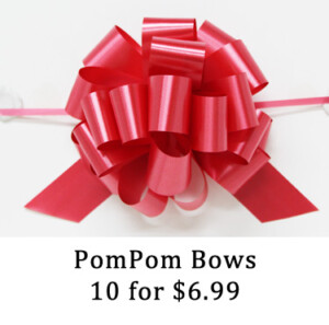 Pompom bow button