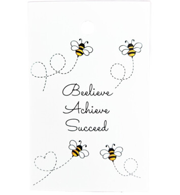 Beelieve Achieve Succeed Gift Tag