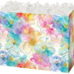 Water Colour Flowers Basket Box